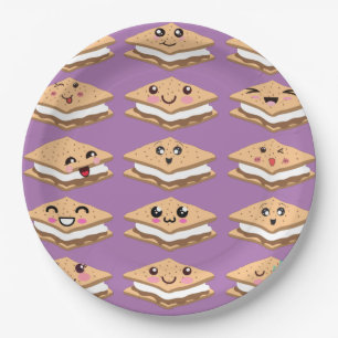 The many faces of s'mores paper plate
