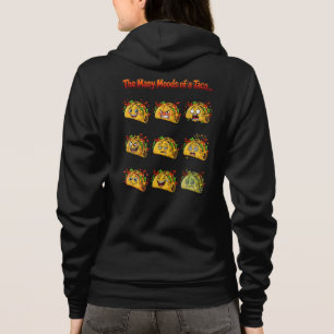 The Many Moods of a Taco Adult Zip-Up Hoodie