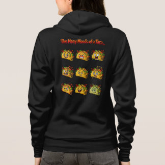 The Many Moods of a Taco Adult Zip-Up Hoodie