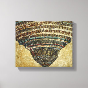 The Map of Hell, Abyss of Hell - Sandro Botticelli Canvas Print