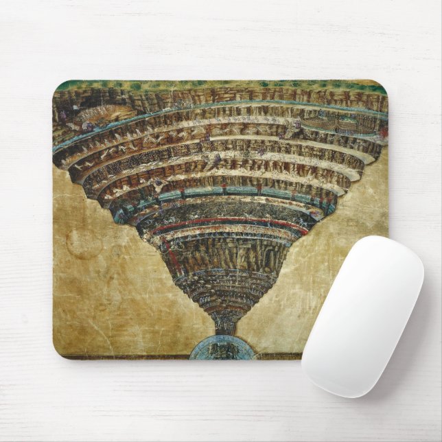 The Map of Hell, Abyss of Hell - Sandro Botticelli Mouse Pad (With Mouse)