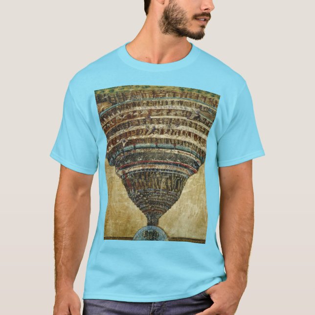 The Map of Hell, Abyss of Hell - Sandro Botticelli T-Shirt (Front)