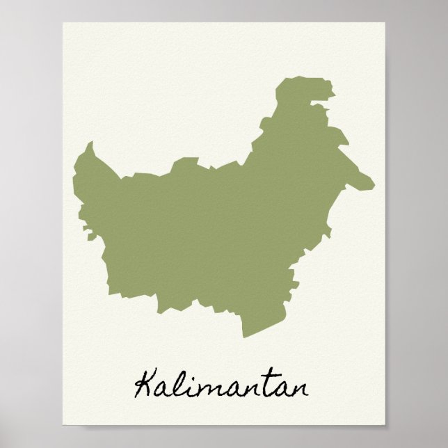 The Map of Kalimantan Poster (Front)