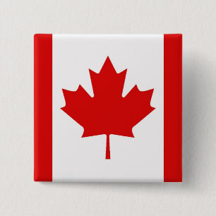 The Maple Leaf flag of Canada 15 Cm Square Badge