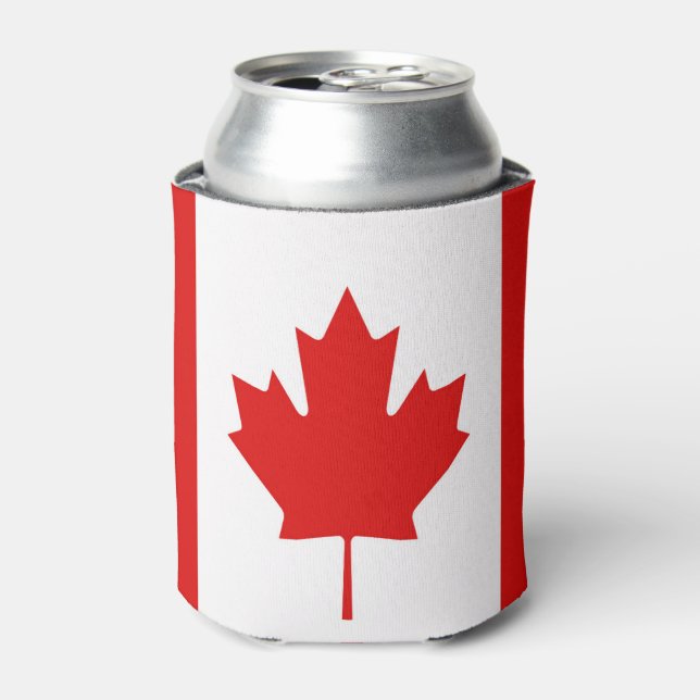 The Maple Leaf flag of Canada Can Cooler (Can Front)