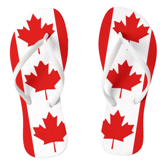 The Maple Leaf flag of Canada Jandals (Footbed)