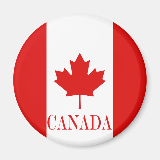 The Maple Leaf flag of Canada Magnet (Front)