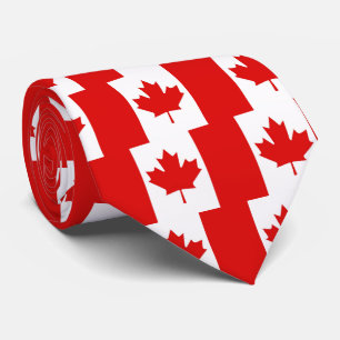 The Maple Leaf flag of Canada Tie