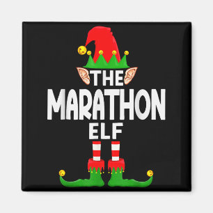 The Marathon Elf Family Christmas Pajama Party Magnet