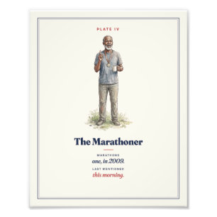 The Marathoner Funny Running Field Guide Photo Print