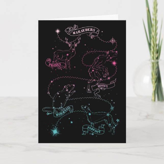 The Marauders Animal Constellations Holiday Card (Front)