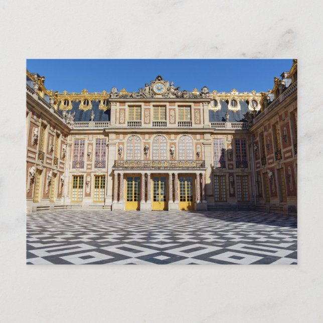 The marble courtyard of Versailles Palace, France Postcard (Front)