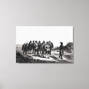 The March of Miles Standish Canvas Print