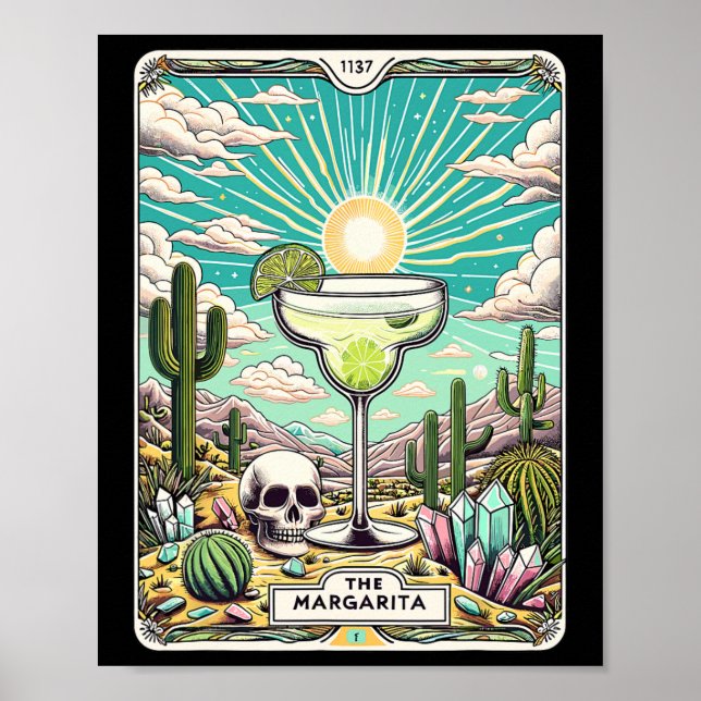 The Margarita Tarot Card Cinco De Mayo Party Marga Poster (Front)
