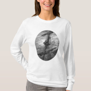 The Mariner up the mast during a storm T-Shirt