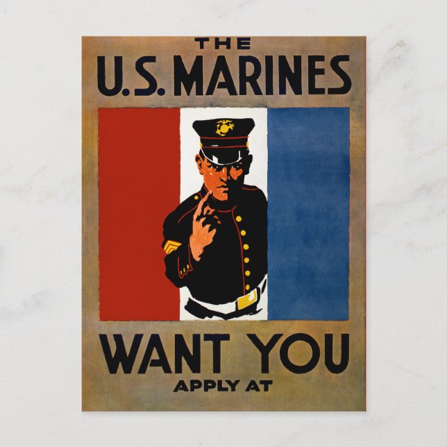 The Marines Want You Postcard (Front)