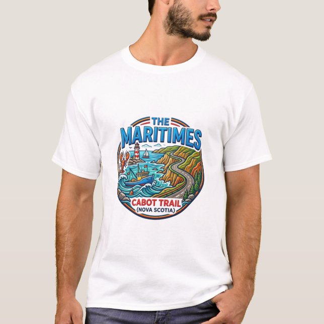 THE MARITIMES CABOT TRAIL NOVA SCOTIA T-Shirt (Front)