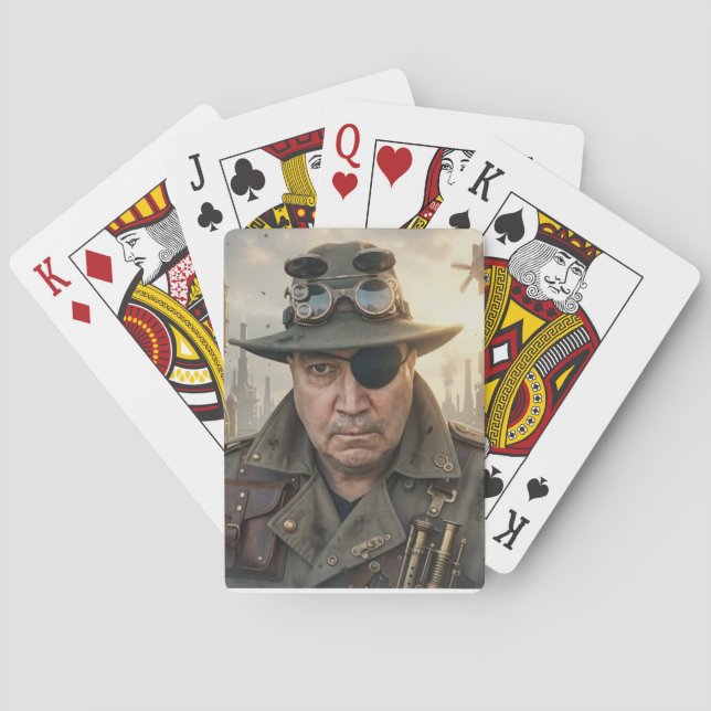 "The Mark" short film steampunk edition Playing Cards (Back)