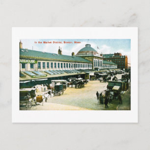 The Market District, Boston, Massachusetts Postcard