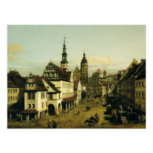 The Marketplace at Pirna by Bernardo Bellotto Poster