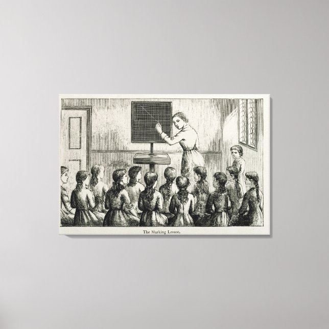 'The Marking Lesson', illustration from 'A Manual Canvas Print (Front)