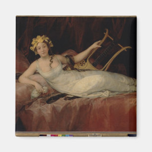 The Marquesa de Santa Cruz, 1805 (oil on canvas) Magnet
