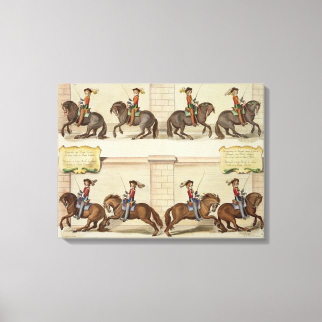 The Marquis of Newcastle on Horseback Demonstratin Canvas Print (Front)