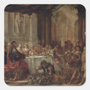 The Marriage at Cana, 1660 Square Sticker