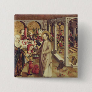 The Marriage at Cana, c.1500 15 Cm Square Badge