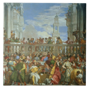 The Marriage Feast at Cana, c.1562 (oil on canvas) Tile