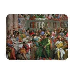 The Marriage Feast at Cana, detail of banqueting t Magnet