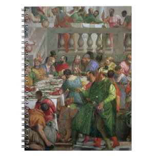 The Marriage Feast at Cana, detail of banqueting t Notebook