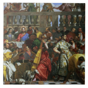 The Marriage Feast at Cana, detail of musicians an Tile