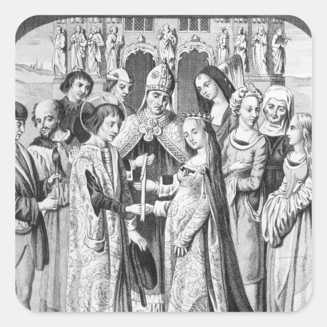 The Marriage of Henry VI and Margaret of Anjou Square Sticker (Front)