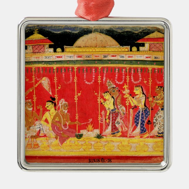The Marriage of Krishna's Parents, from a disperse Metal Tree Decoration (Front)