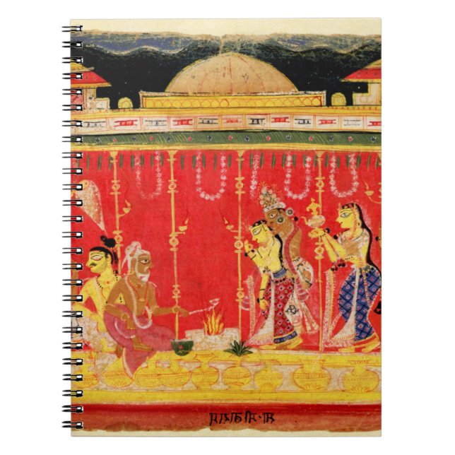 The Marriage of Krishna's Parents, from a disperse Spiral Notebook (Front)