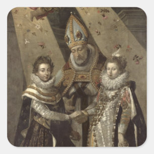 The Marriage of Louis XIII Square Sticker