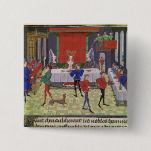 The Marriage of Renaud of Montauban and Clarisse 15 Cm Square Badge