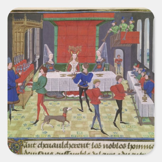 The Marriage of Renaud of Montauban and Clarisse Square Sticker (Front)