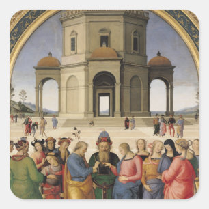 The Marriage of the Virgin, 1500-04 Square Sticker