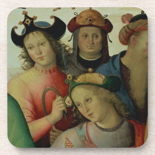 The Marriage of the Virgin, detail of the suitors, Coaster (Front)