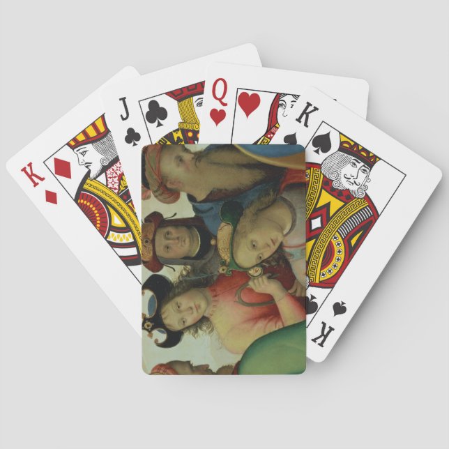 The Marriage of the Virgin, detail of the suitors, Playing Cards (Back)