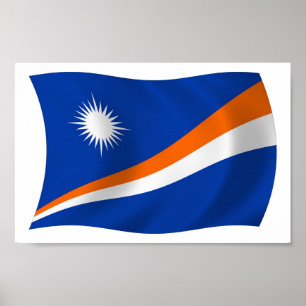 The Marshall Islands Flag Poster Print