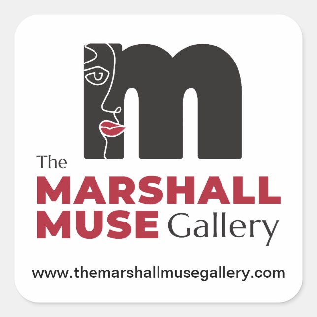 The Marshall Muse Gallery Logo Square Sticker (Front)