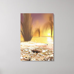 The Martian south polar ice cap Canvas Print
