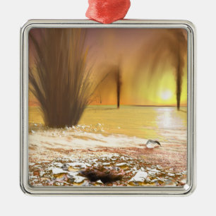 The Martian south polar ice cap Metal Tree Decoration