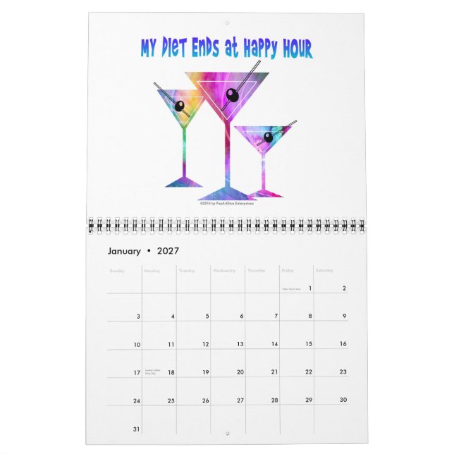 The Martini Diva Cocktail Recipe Calendar (Jan 2027)