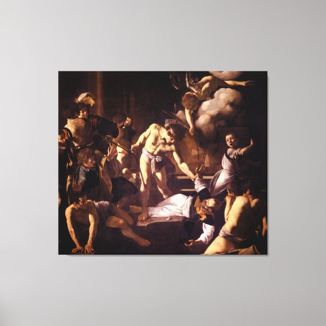 The Martyrdom of Saint Matthew by Caravaggio 1600 Canvas Print (Front)