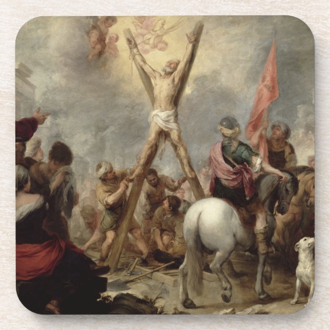 The Martyrdom of St. Andrew, 1675-82 (oil on canva Coaster (Front)