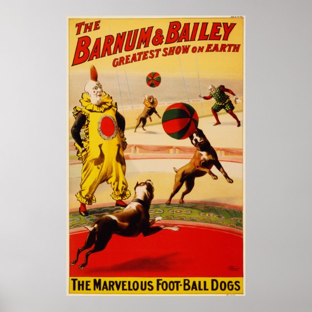 The Marvellous Foot-Ball Dogs Circus Poster (Front)